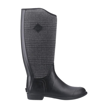 Black - Back - Muck Boots Womens-Ladies Derby Tall Wellington Boots