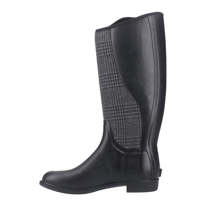 Black - Side - Muck Boots Womens-Ladies Derby Tall Wellington Boots