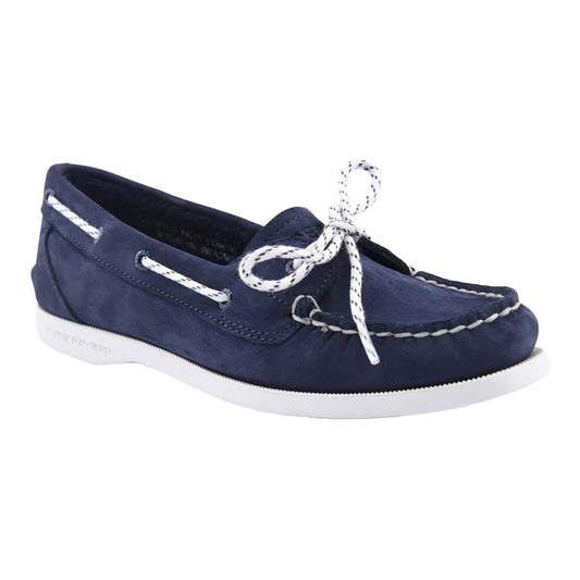 Navy - Front - Sperry Womens-Ladies Authentic 1 Leather Boat Shoes