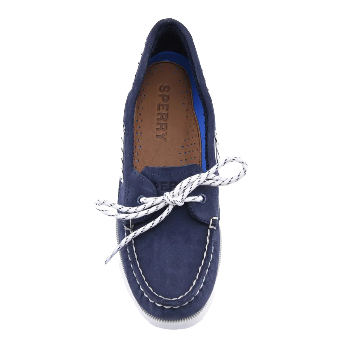Navy - Lifestyle - Sperry Womens-Ladies Authentic 1 Leather Boat Shoes