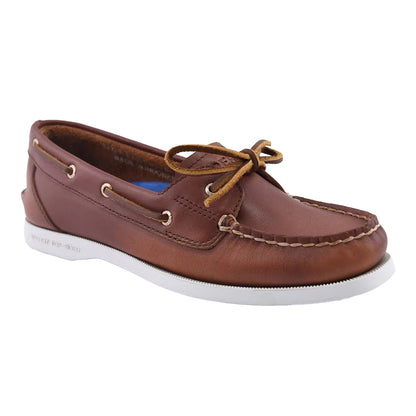 Brown - Front - Sperry Womens-Ladies Authentic 1 Leather Boat Shoes