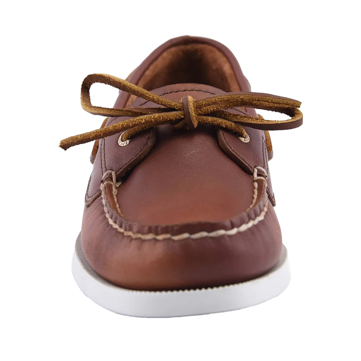 Brown - Pack Shot - Sperry Womens-Ladies Authentic 1 Leather Boat Shoes