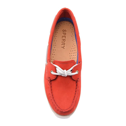 Red - Lifestyle - Sperry Womens-Ladies Authentic Original 1 Leather Boat Shoes