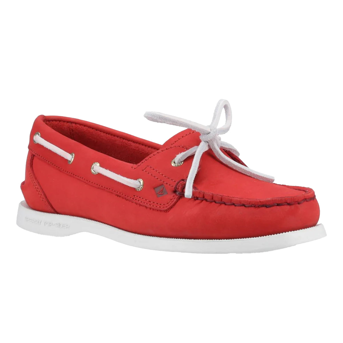 Red - Front - Sperry Womens-Ladies Authentic Original 1 Leather Boat Shoes