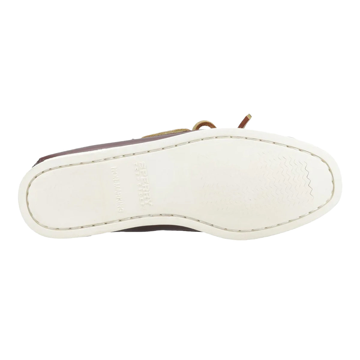 Brown - Close up - Sperry Womens-Ladies Authentic 2 Leather Boat Shoes