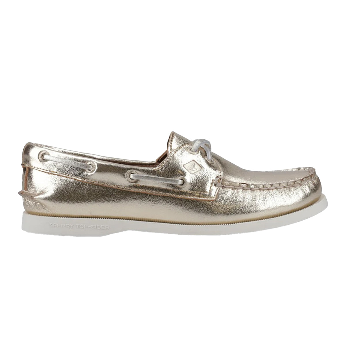 Gold - Lifestyle - Sperry Womens-Ladies Authentic 2 Leather Boat Shoes