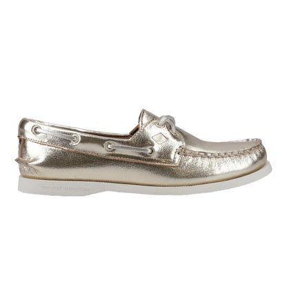 Gold - Lifestyle - Sperry Womens-Ladies Authentic 2 Leather Boat Shoes
