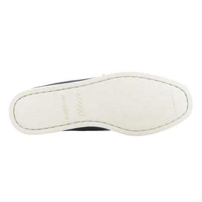 Navy - Close up - Sperry Womens-Ladies Authentic 2 Leather Boat Shoes