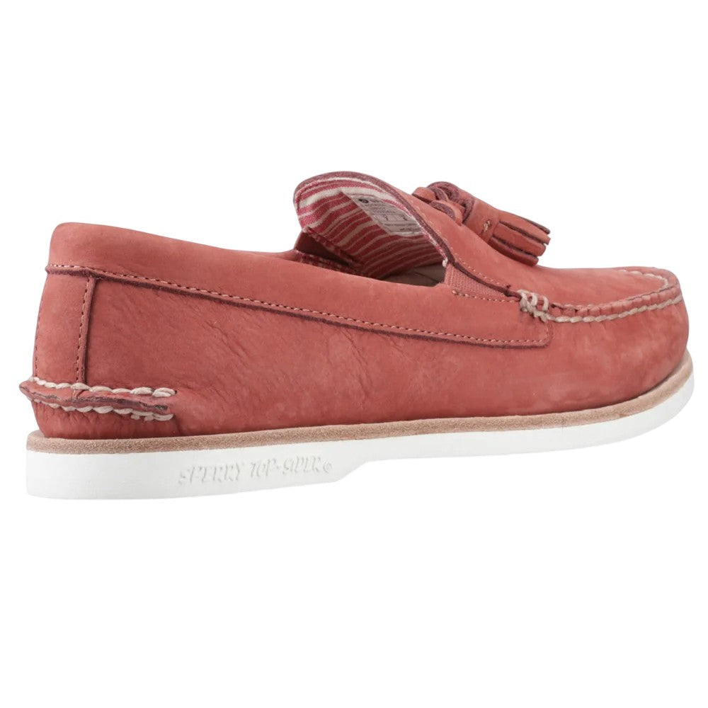 Red - Back - Sperry Mens Authentic Original Leather Boat Shoes