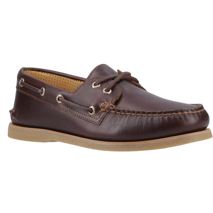 Brown - Front - Sperry Mens Authentic Gold Cup Leather Boat Shoes