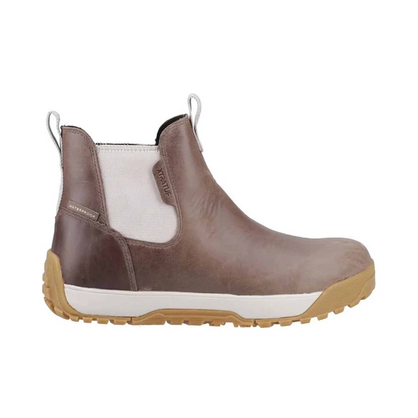 Stone - Side - Xtratuf Womens-Ladies Leather Ankle Deck Boots