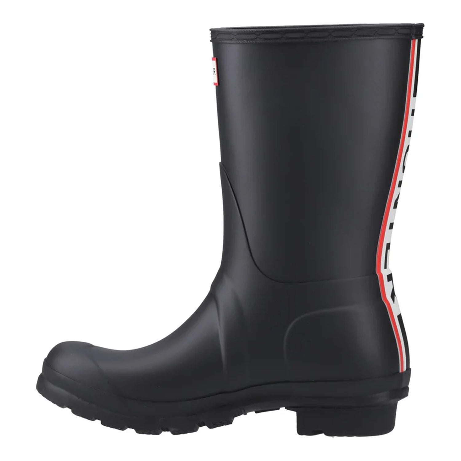 Black - Side - Hunter Womens-Ladies Original Short Wellington Boots