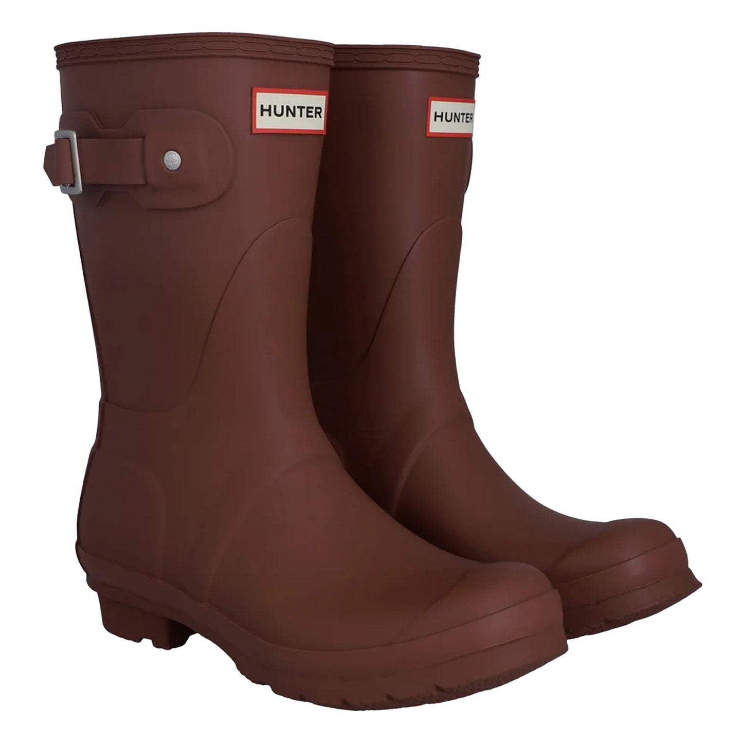 Muted Berry - Front - Hunter Womens-Ladies Original Short Wellington Boots