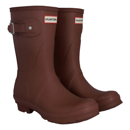 Muted Berry - Front - Hunter Womens-Ladies Original Short Wellington Boots