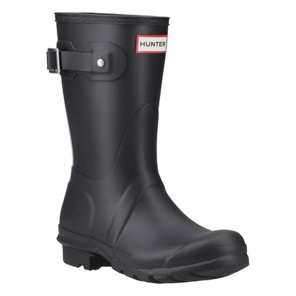 Black - Front - Hunter Womens-Ladies Original Short Wellington Boots