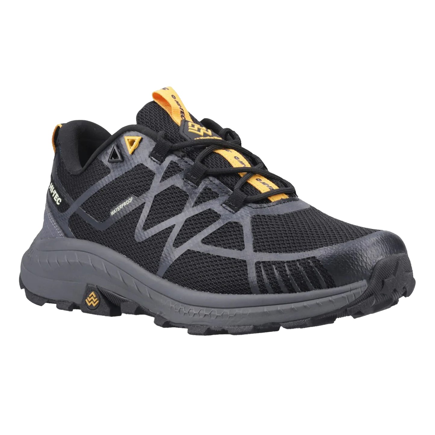 Grey-Black - Pack Shot - Hi-Tec Mens Mauna Walking Shoes