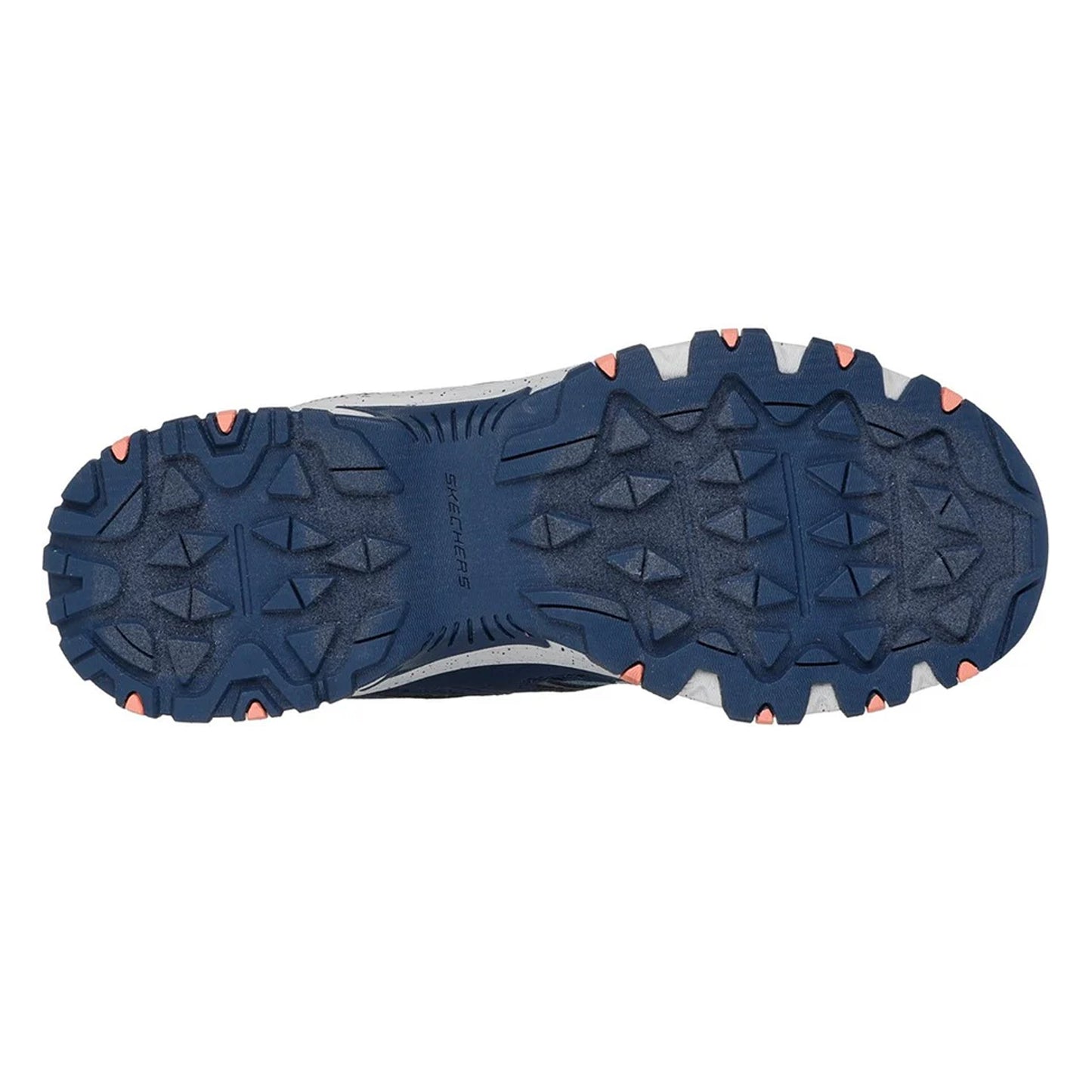 Navy-Coral - Pack Shot - Skechers Unisex Adult Hillcrest Kamalino Suede Slip-In Walking Shoes