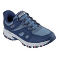 Navy-Coral - Front - Skechers Unisex Adult Hillcrest Kamalino Suede Slip-In Walking Shoes