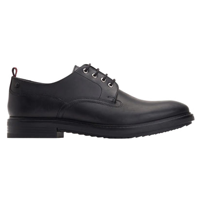 Black - Lifestyle - Base London Mens Memphis Leather Derby Shoes