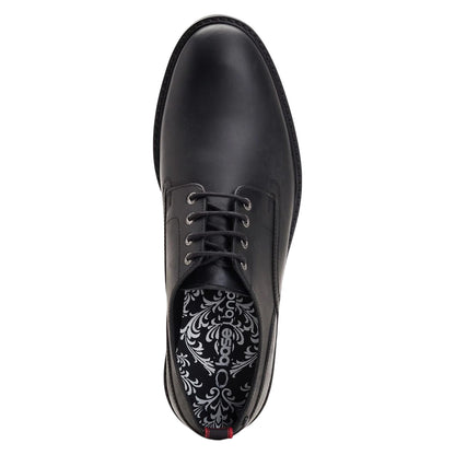 Black - Pack Shot - Base London Mens Memphis Leather Derby Shoes