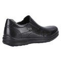 Black - Back - Fleet & Foster Mens Magpie Leather Loafers