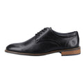 Black - Side - Hush Puppies Mens Damien Leather Lace Up Shoes