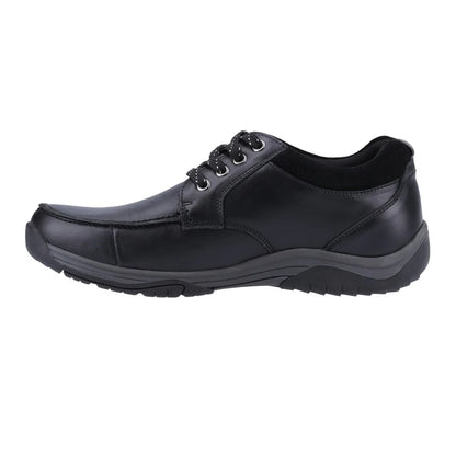 Black - Side - Hush Puppies Mens Derek Lace Up Shoes