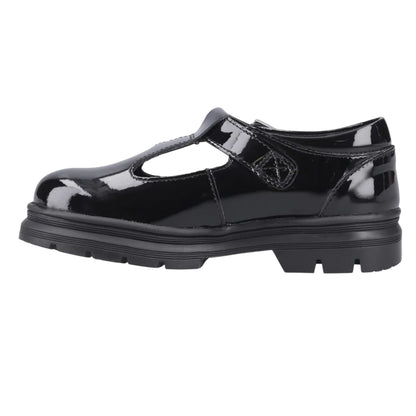 Black Patent - Lifestyle - POD Girls Emilie Leather School Shoes