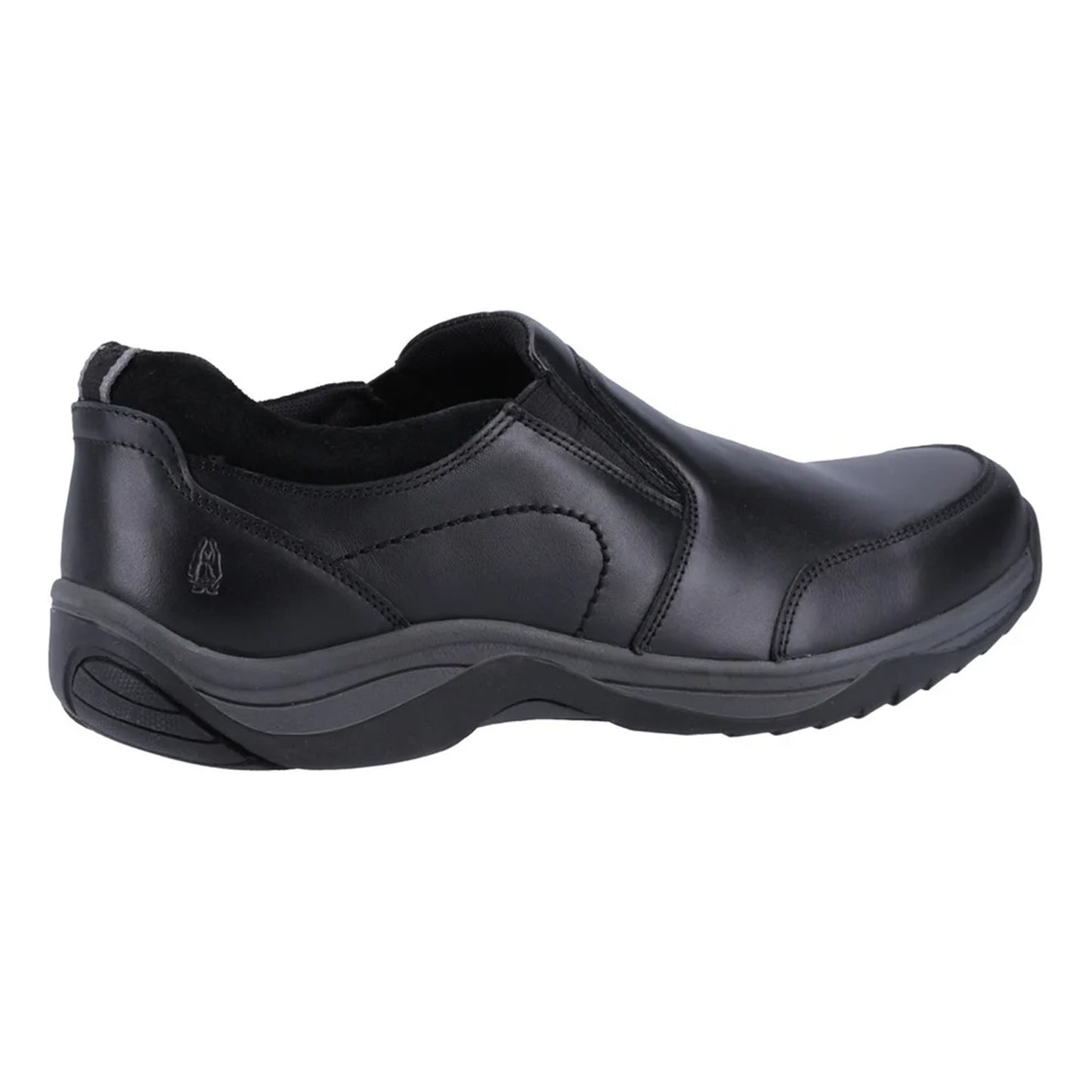 Black - Back - Hush Puppies Mens Donald Leather Slip-on Loafers