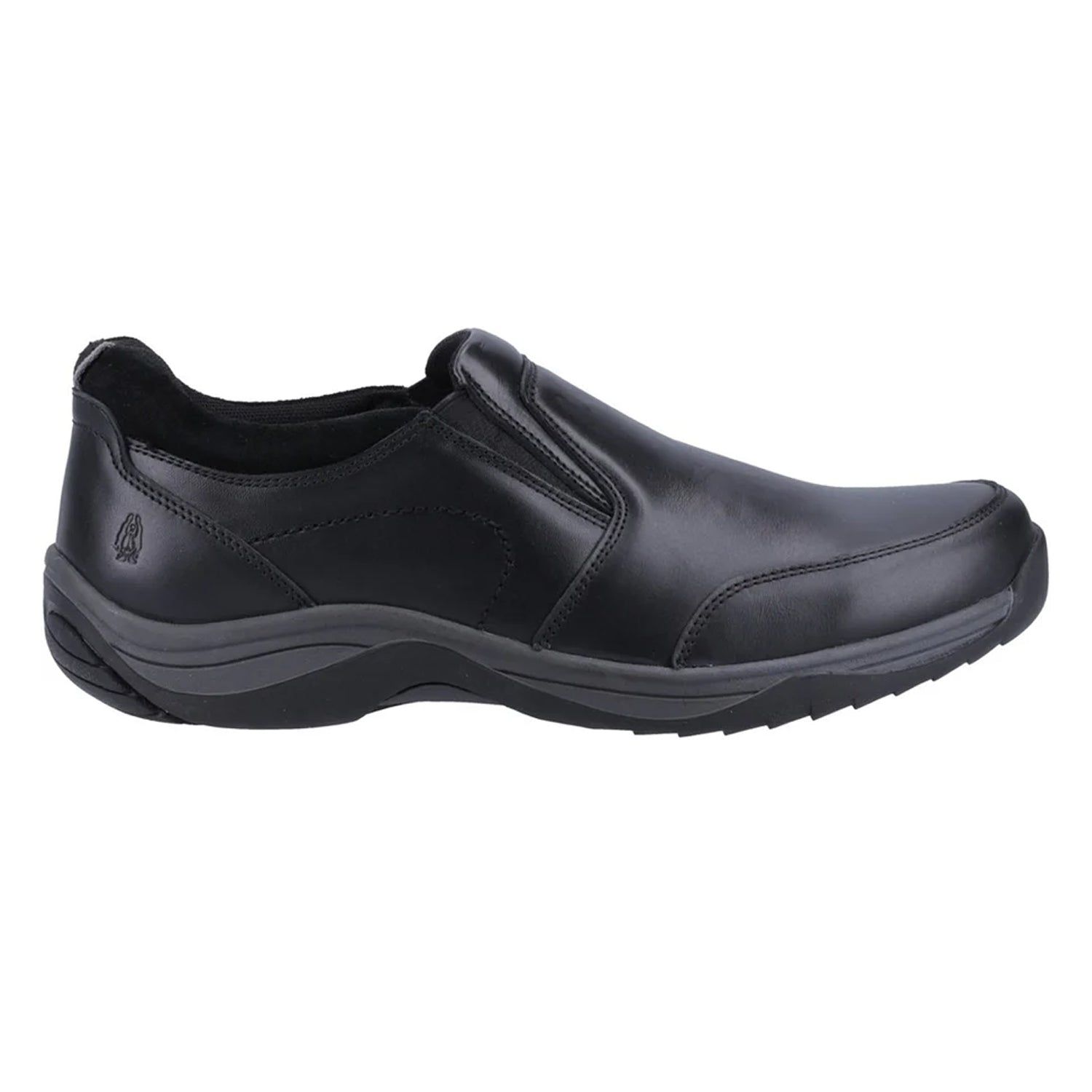 Black - Lifestyle - Hush Puppies Mens Donald Leather Slip-on Loafers
