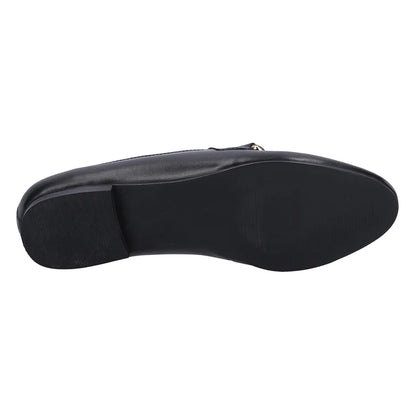 Black - Lifestyle - Hush Puppies Womens-Ladies Harper Chain Leather Loafers