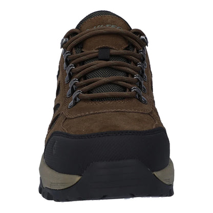 Smokey Brown-Khaki Green - Pack Shot - Hi-Tec Mens Bandera Expedition Suede Low Walking Shoes