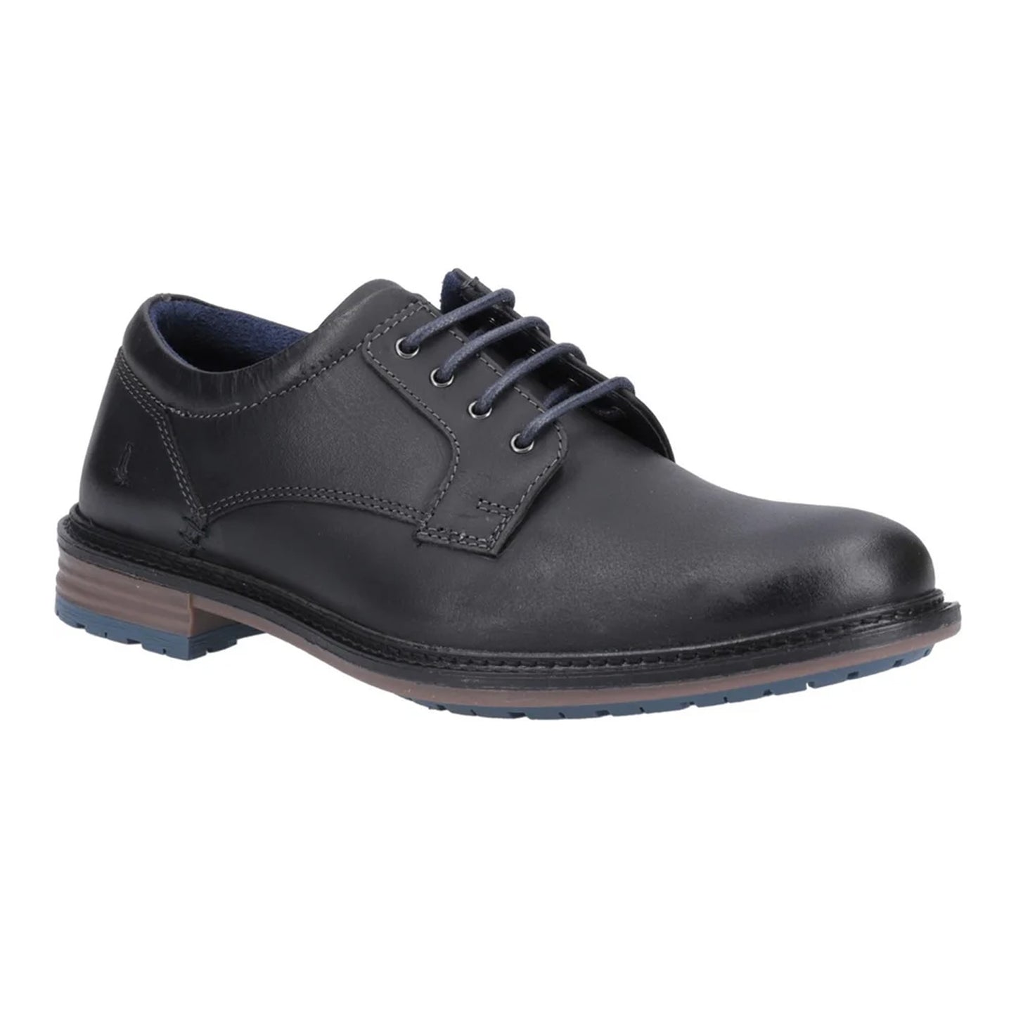Black - Front - Hush Puppies Mens Julian Leather Shoes