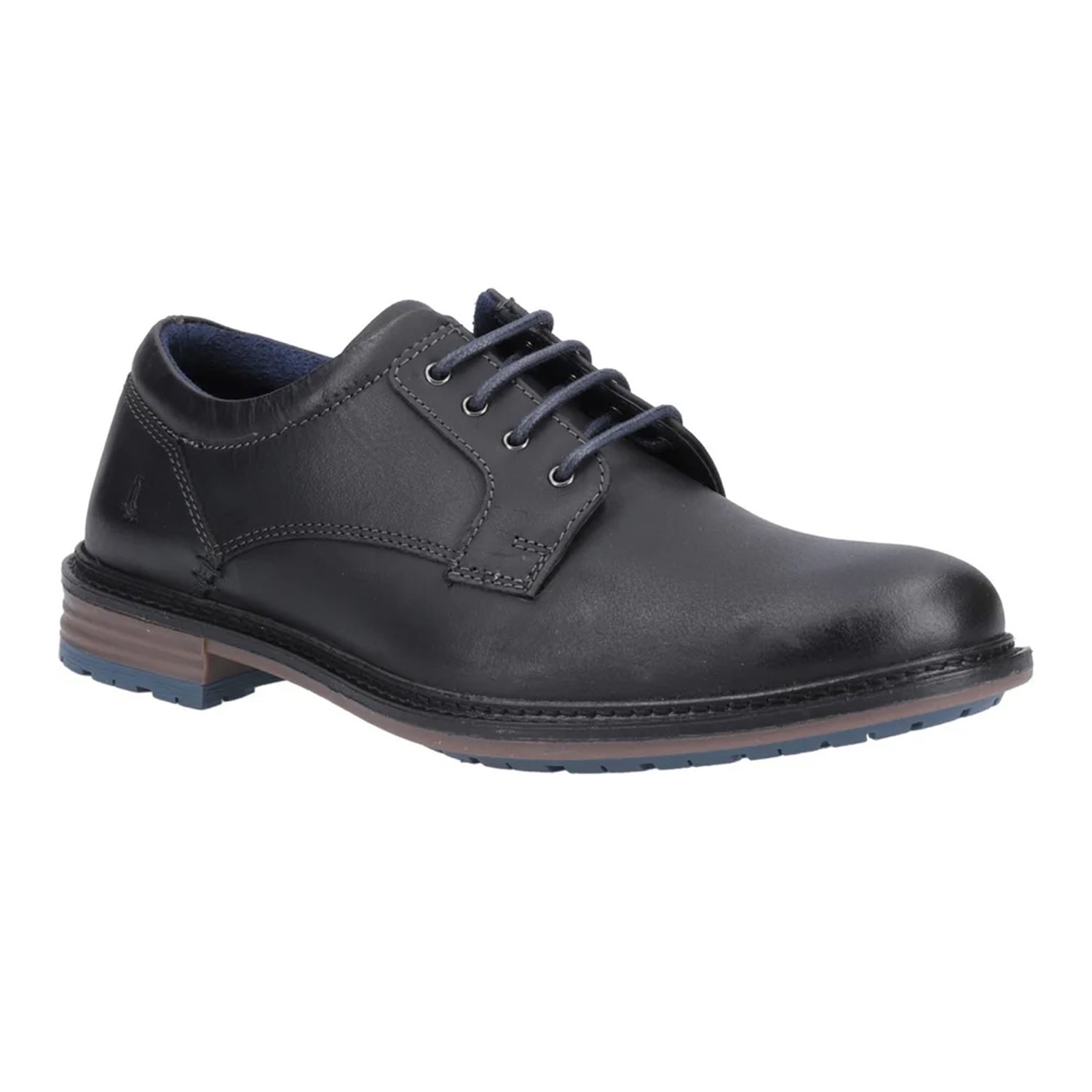 Black - Front - Hush Puppies Mens Julian Leather Shoes