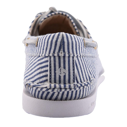 White-Natural - Front - Sperry Womens-Ladies Authentic Original Leather Boat Shoes