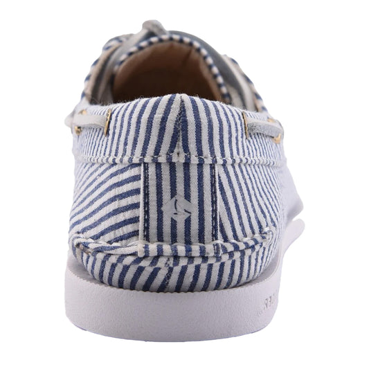 White-Natural - Front - Sperry Womens-Ladies Authentic Original Leather Boat Shoes