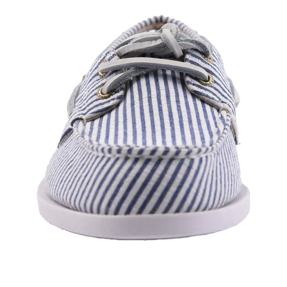 Navy-White - Lifestyle - Sperry Womens-Ladies Authentic Original Leather Boat Shoes