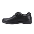 Black - Side - Hush Puppies Mens Magnus Leather Loafers
