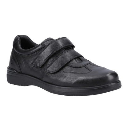 Black - Front - Hush Puppies Mens Magnus Leather Loafers