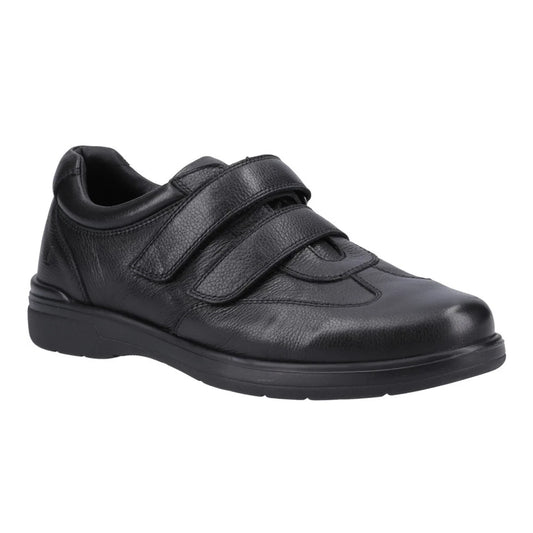 Black - Front - Hush Puppies Mens Magnus Leather Loafers