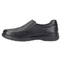 Black - Side - Hush Puppies Mens Matthew Leather Slip-on Loafers