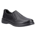 Black - Front - Hush Puppies Mens Matthew Leather Slip-on Loafers