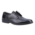 Black - Front - Hush Puppies Mens Neal Leather Lace Up Shoes