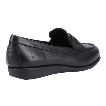 Black - Back - Hush Puppies Womens-Ladies Shelby Leather Loafers
