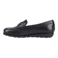 Black - Side - Hush Puppies Womens-Ladies Shelby Leather Loafers