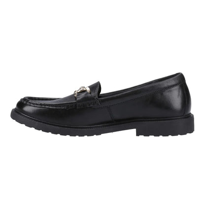 Black - Side - Hush Puppies Womens-Ladies Verity Snaffle Detail Loafers