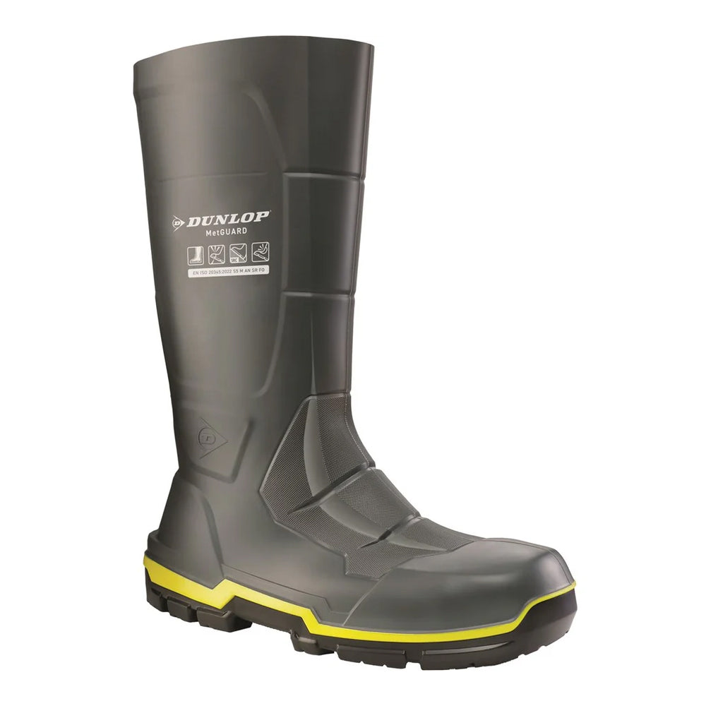 Dark Grey - Front - Dunlop Unisex Adult Metguard Wellington Boots