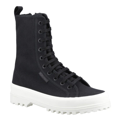 Black - Front - Superga Womens-Ladies 2641 Alpina High-top Ankle Boots