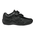 Black - Side - Geox Boys Wader Leather School Shoes