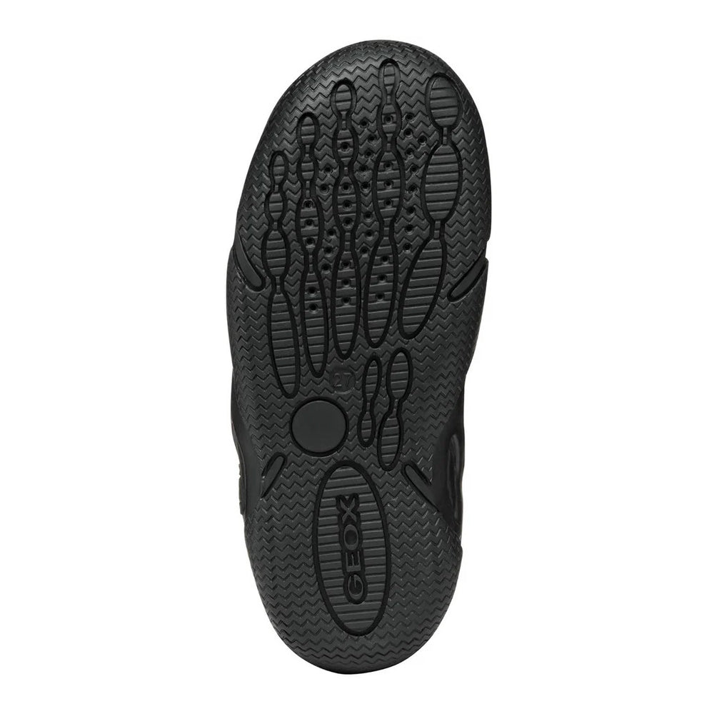 Black - Pack Shot - Geox Boys Wader Leather School Shoes